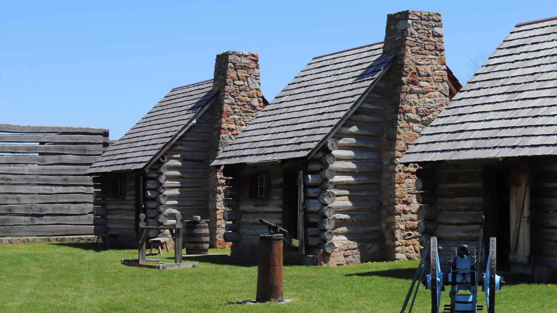 View of the barracks inside Fort Roberdeau