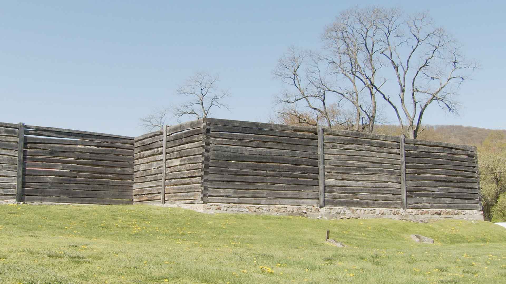 horizontal log structure of Fort Roberdeau