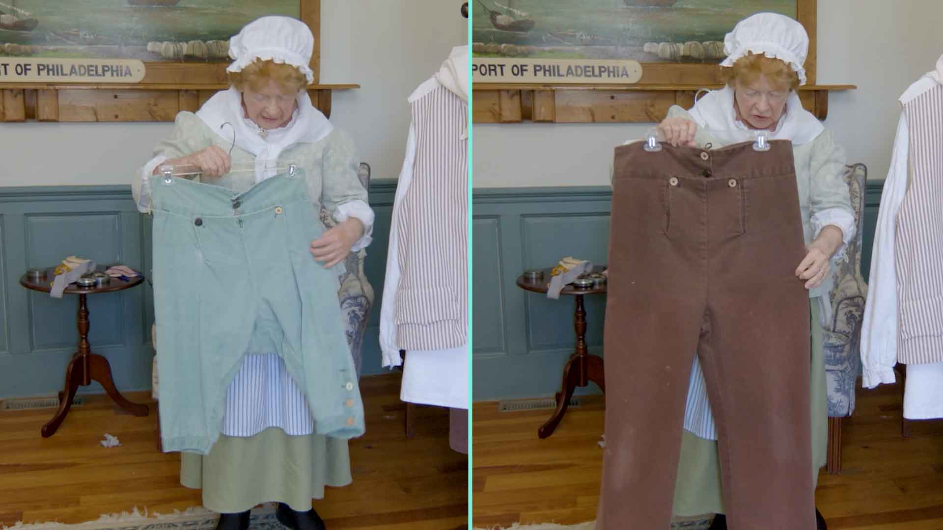 mans colonial era pants