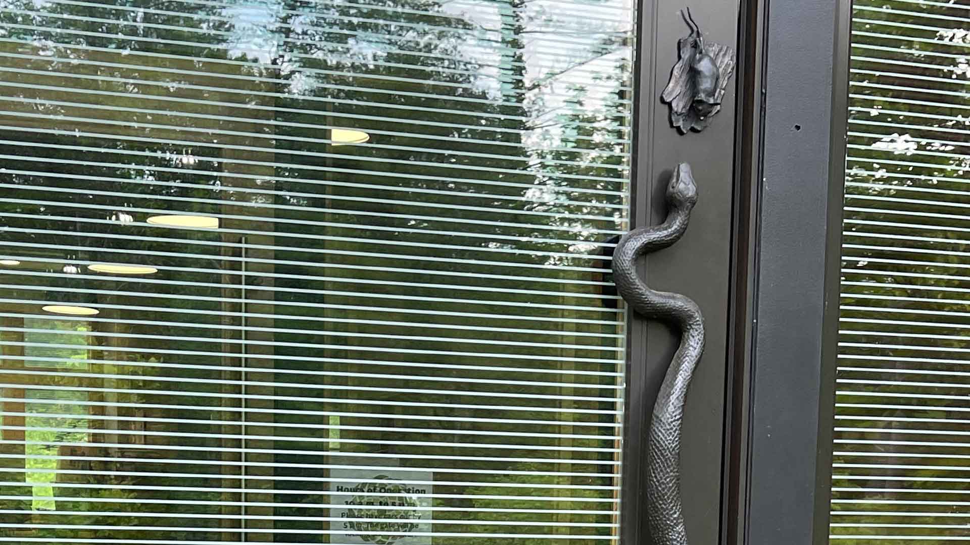 picture of snake sculpture door handle