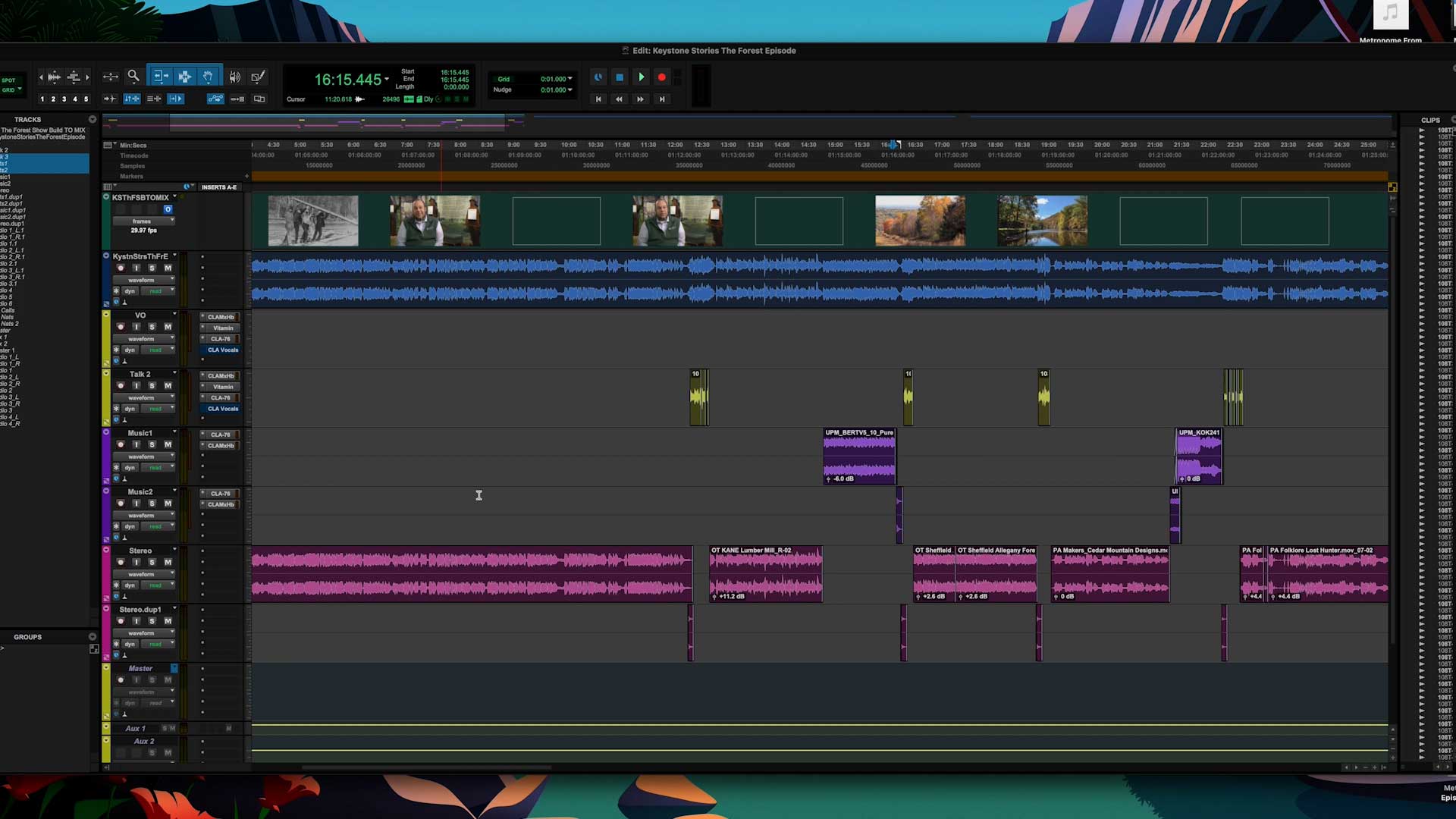 screen shot of audio editing software