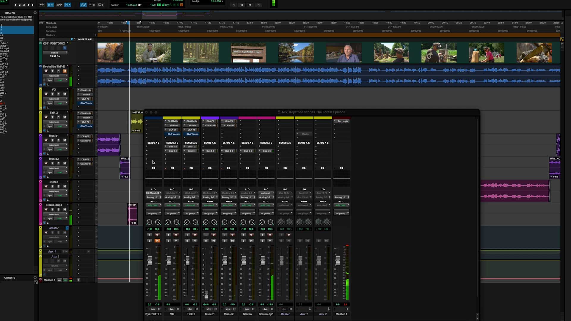 screen shot of audio editing software