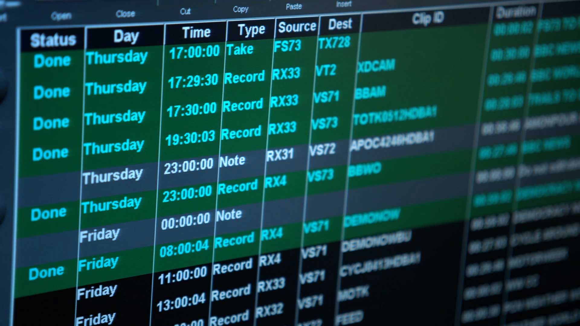 monitor showing wpsu programming schedule