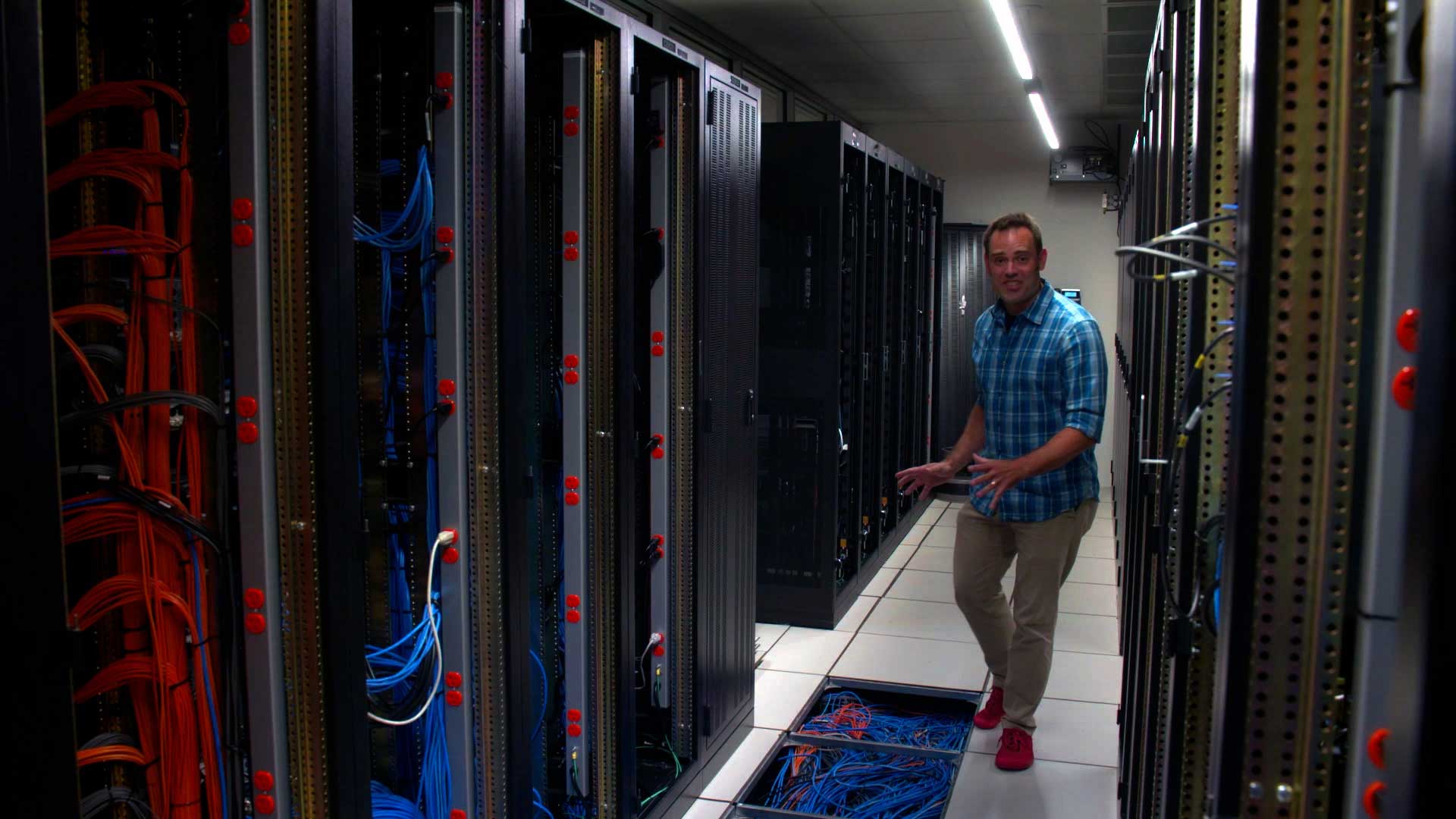 WPSU engineer in server room